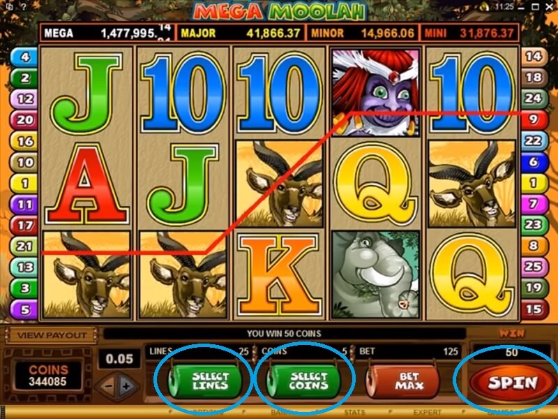 Paano Maglaro ng Mega Moolah Slot Game?