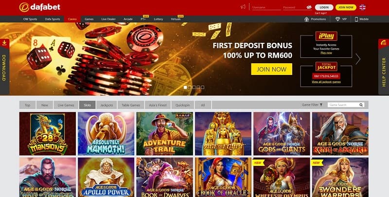 dafabet-Available-Games-Slots